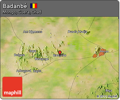 Satellite 3D Map of Badanbé