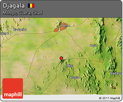 Satellite 3D Map of Djagala