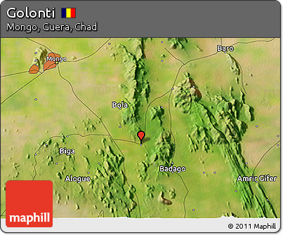 Satellite 3D Map of Golonti