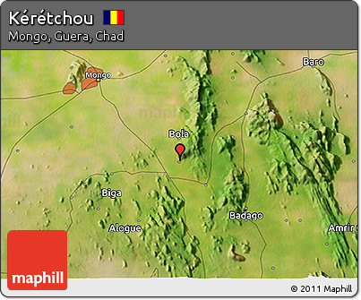 Satellite 3D Map of Kérétchou