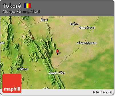 Satellite 3D Map of Tokoré