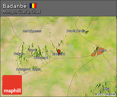 Satellite 3D Map of Badanbé