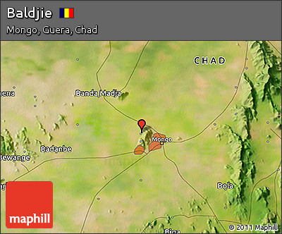Satellite 3D Map of Baldjie