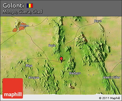 Satellite 3D Map of Golonti