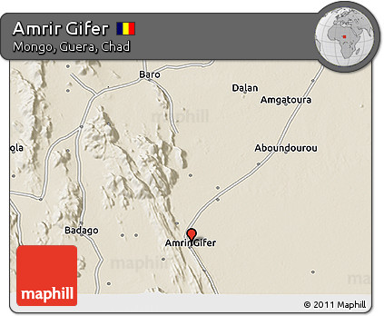 Shaded Relief 3D Map of Amrir Gifer