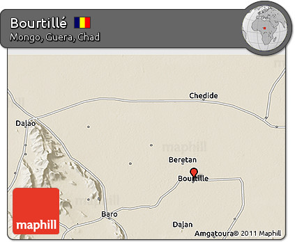 Shaded Relief 3D Map of Bourtillé