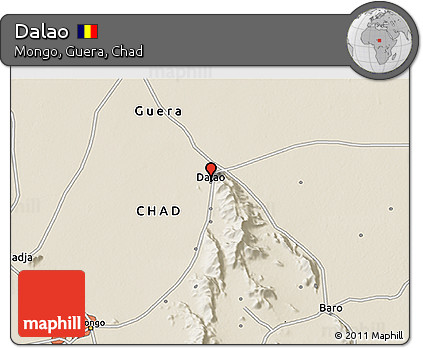 Shaded Relief 3D Map of Dalao