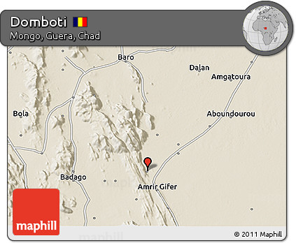 Shaded Relief 3D Map of Domboti