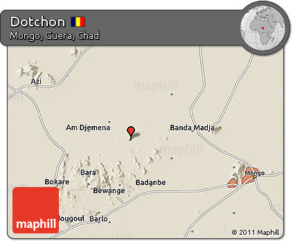 Shaded Relief 3D Map of Dotchon