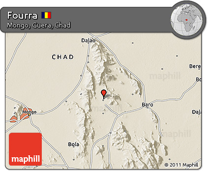 Shaded Relief 3D Map of Fourra