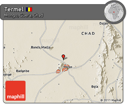 Shaded Relief 3D Map of Termel