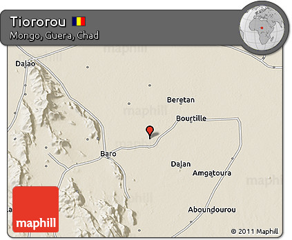 Shaded Relief 3D Map of Tiororou