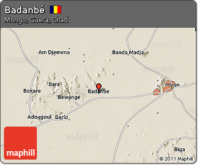 Shaded Relief 3D Map of Badanbé