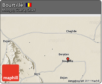 Shaded Relief 3D Map of Bourtillé