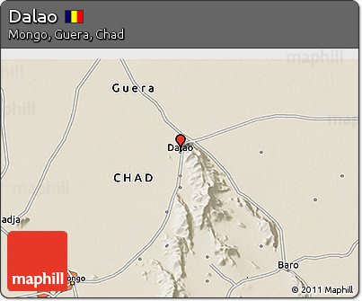 Shaded Relief 3D Map of Dalao