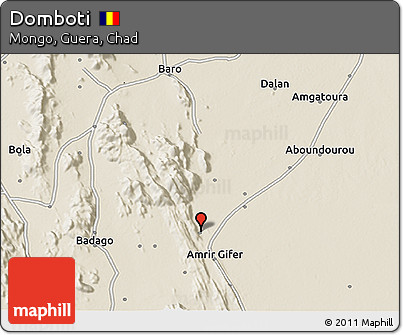 Shaded Relief 3D Map of Domboti