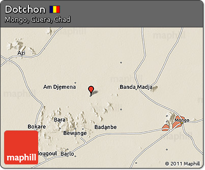 Shaded Relief 3D Map of Dotchon