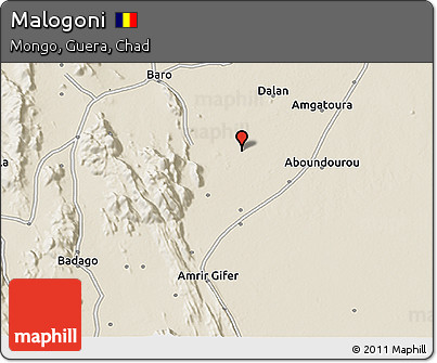 Shaded Relief 3D Map of Malogoni