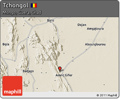 Shaded Relief 3D Map of Tchongol