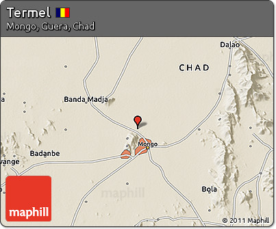 Shaded Relief 3D Map of Termel
