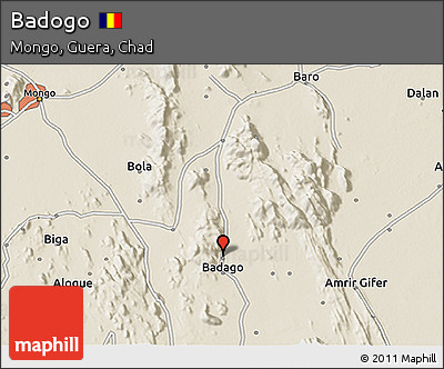 Shaded Relief 3D Map of Badogo