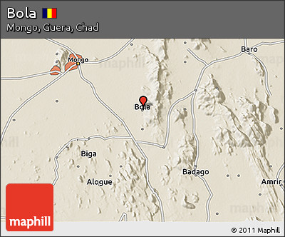 Shaded Relief 3D Map of Bola