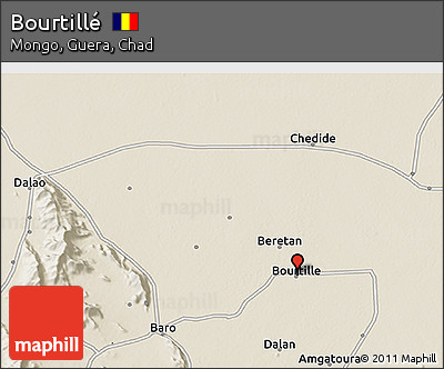 Shaded Relief 3D Map of Bourtillé
