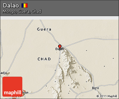 Shaded Relief 3D Map of Dalao