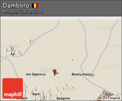 Shaded Relief 3D Map of Damboro