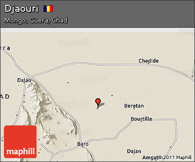 Shaded Relief 3D Map of Djaouri