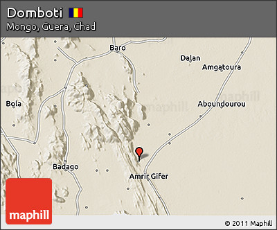 Shaded Relief 3D Map of Domboti