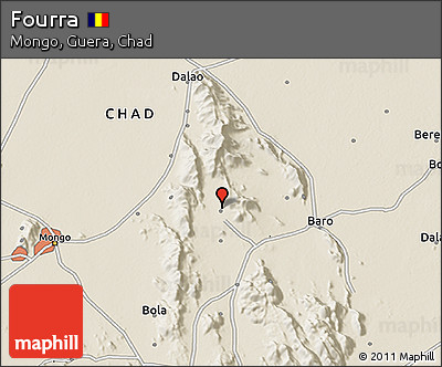 Shaded Relief 3D Map of Fourra