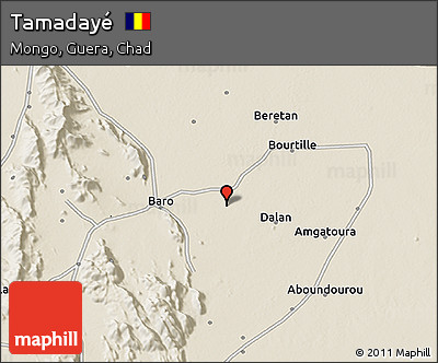 Shaded Relief 3D Map of Tamadayé
