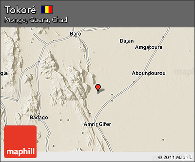 Shaded Relief 3D Map of Tokoré
