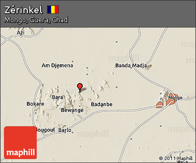 Shaded Relief 3D Map of Zérinkel