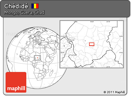 Blank Location Map of Chédidé