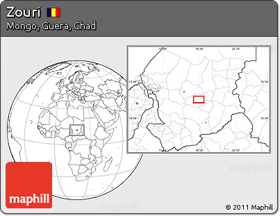 Blank Location Map of Zouri