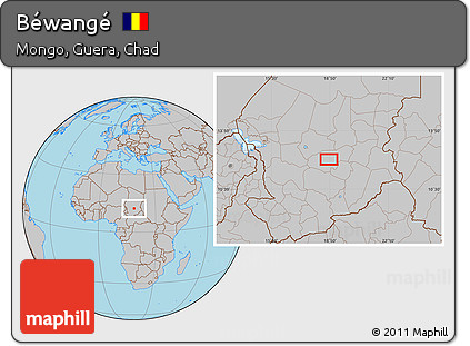 Gray Location Map of Béwangé