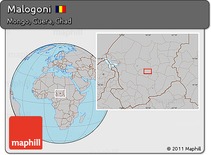 Gray Location Map of Malogoni