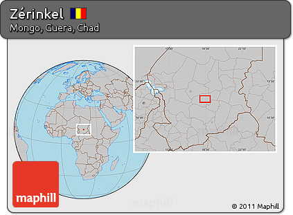 Gray Location Map of Zérinkel