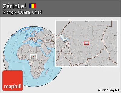 Gray Location Map of Zérinkel