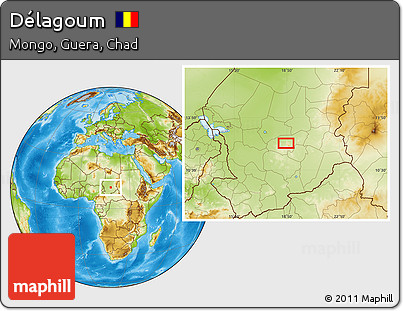 Physical Location Map of Délagoum