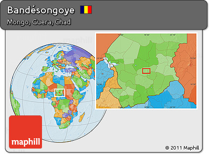 Political Location Map of Bandésongoye