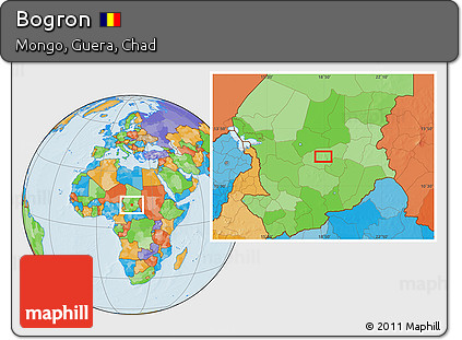 Political Location Map of Bogron