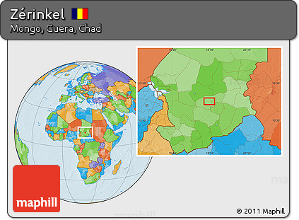 Political Location Map of Zérinkel
