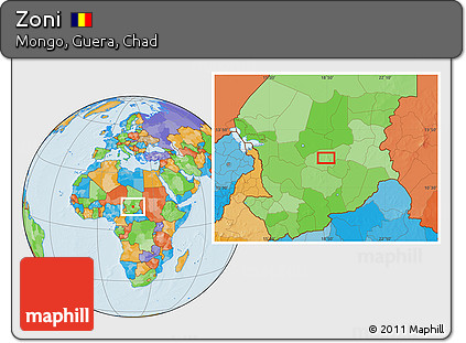 Political Location Map of Zoni
