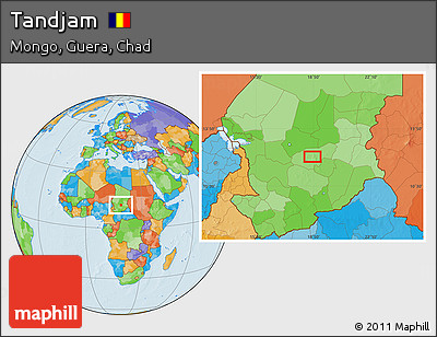 Political Location Map of Tandjam
