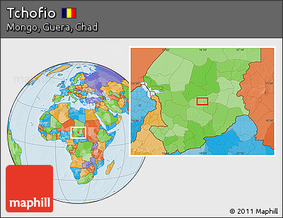 Political Location Map of Tchofio