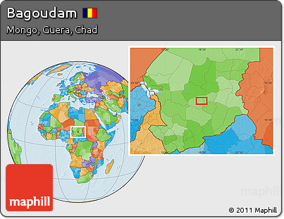Political Location Map of Bagoudam