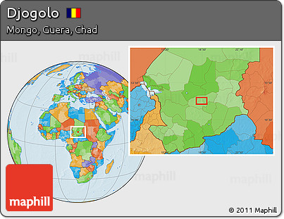 Political Location Map of Djogolo